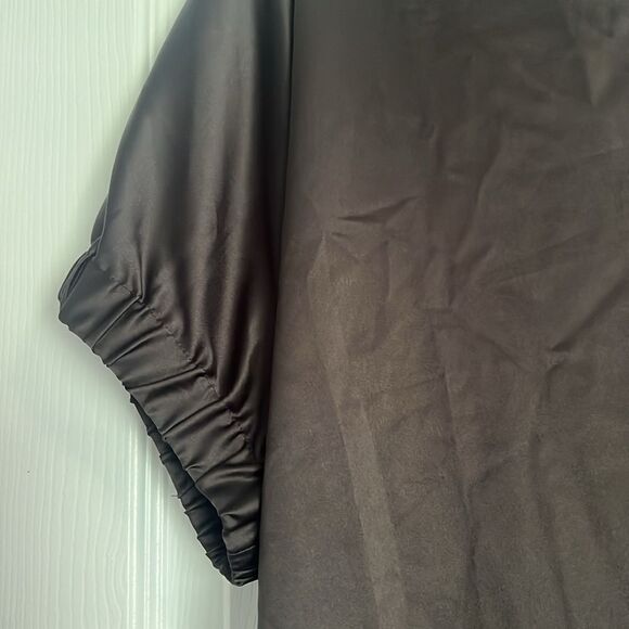 One Size Satin Black Shirtt - BRAND NEW - Caryn Lawn - Picture 4 of 4